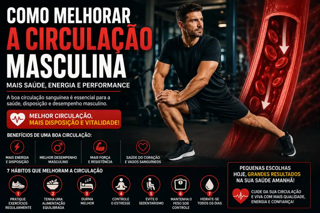 Imagem atual: Homem praticando atividade física representando melhora da circulação masculina, energia, disposição e saúde masculina naturalmente.